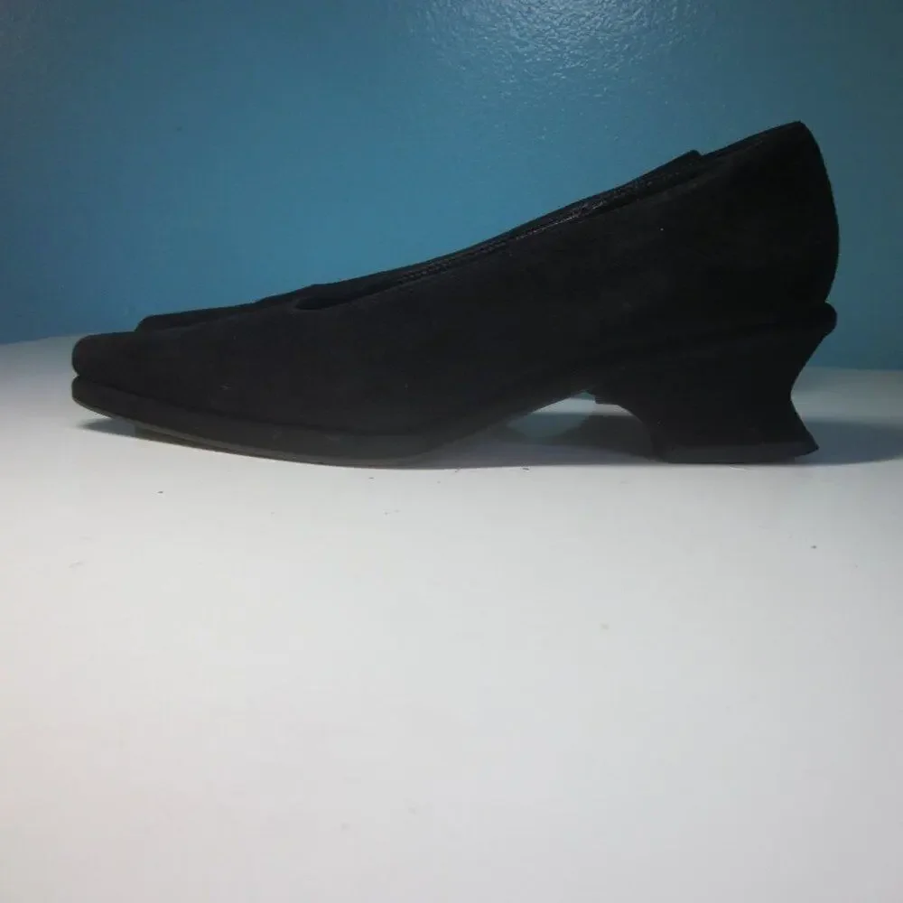 Yoki Suzukee Women's Heels Leather 8 Vintage 90s Office Siren Sculptural Pumps